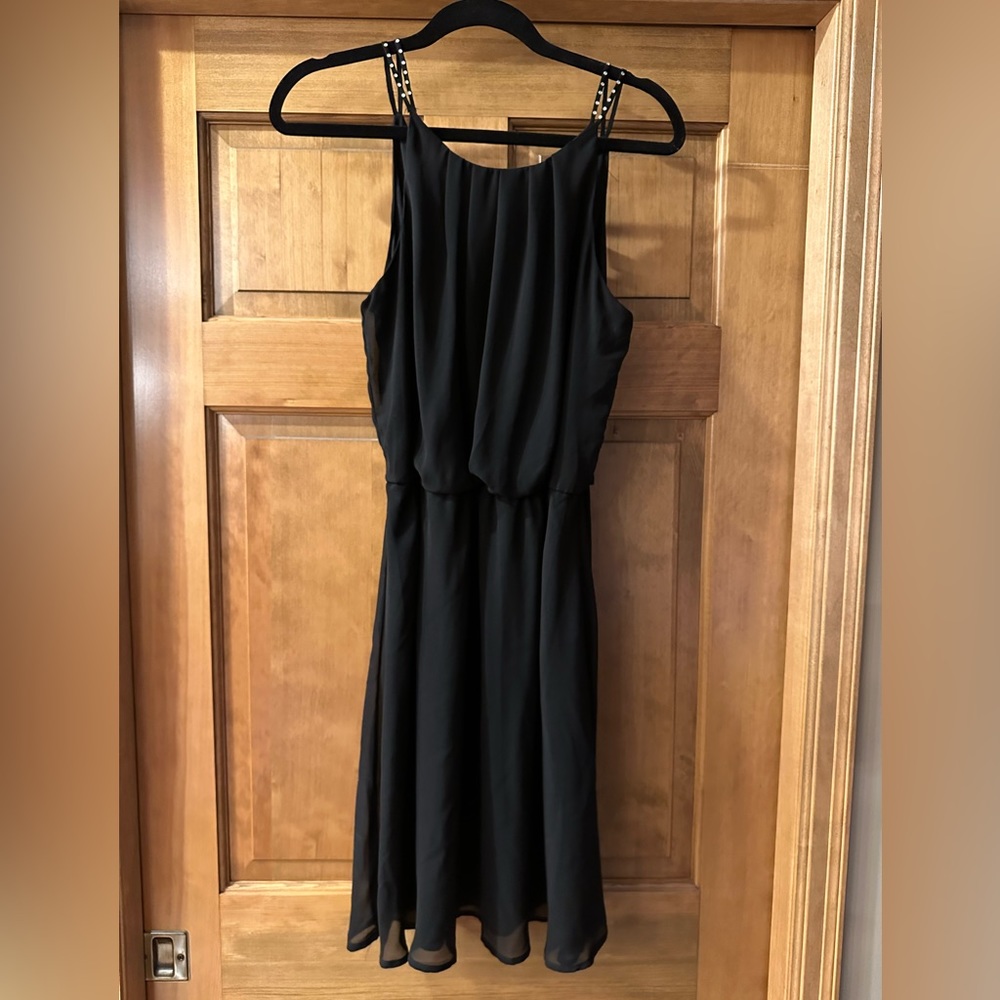 Women’s Tacera Midi‎ Dress with Rhinestone Straps-Size M